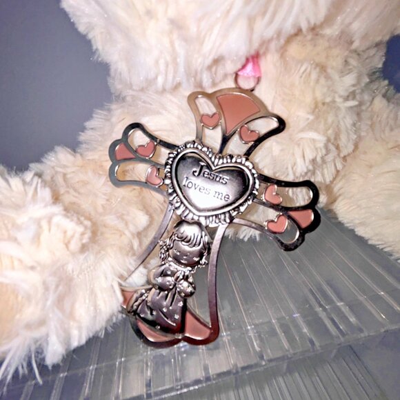 GANZ Serenity Lamb with Crib Cross Tag God Bless This Child - Picture 3 of 16